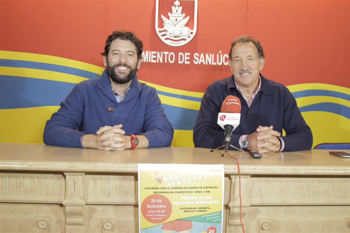 Sergio García y Jesús Villegas en la presentación de la Carrera solidaria San Silvestre (foto Mariqui Romero)