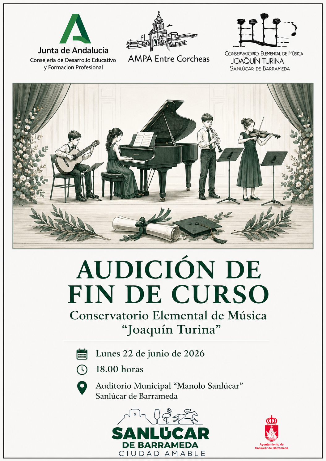 Audición fin de curso del conservatorio elemental de música Joaquín Turina