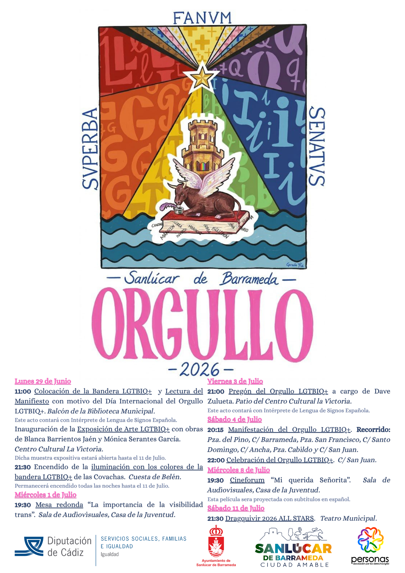 Pregón del Orgullo LGTBIQ+ a cargo de Dave Zulueta