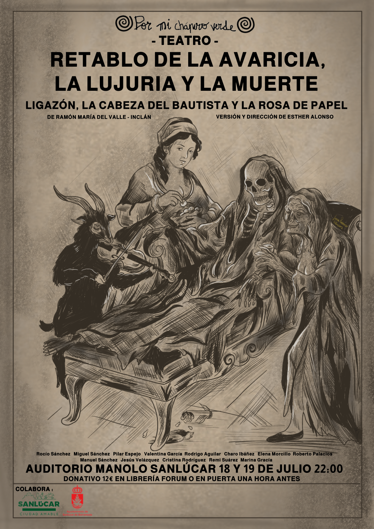 'El retablo de la avaricia, la lujuria y la muerte': ligazón, la cabeza del bautista y la rosa de papel'