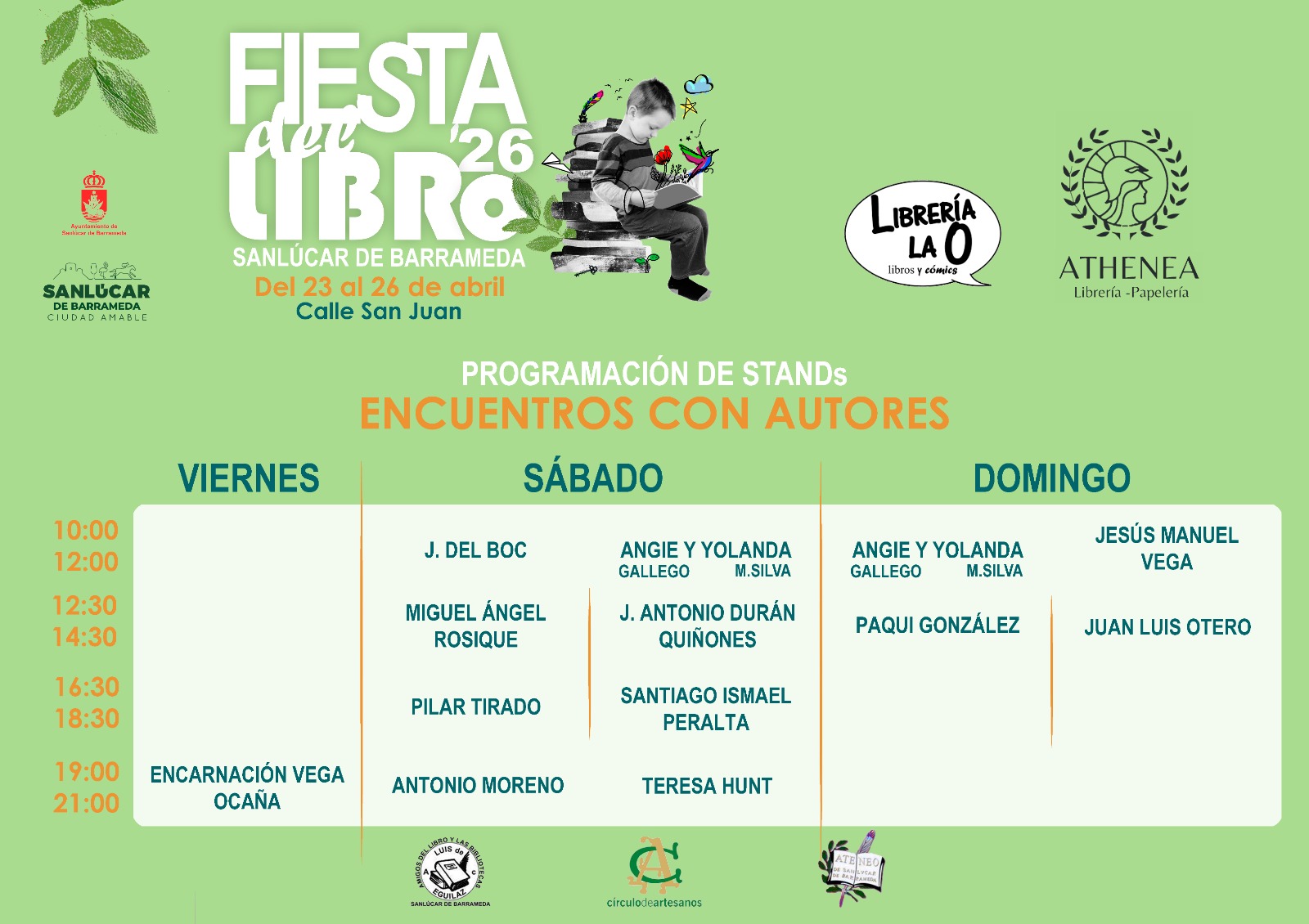 Programación Stands Fiesta del Libro 2026