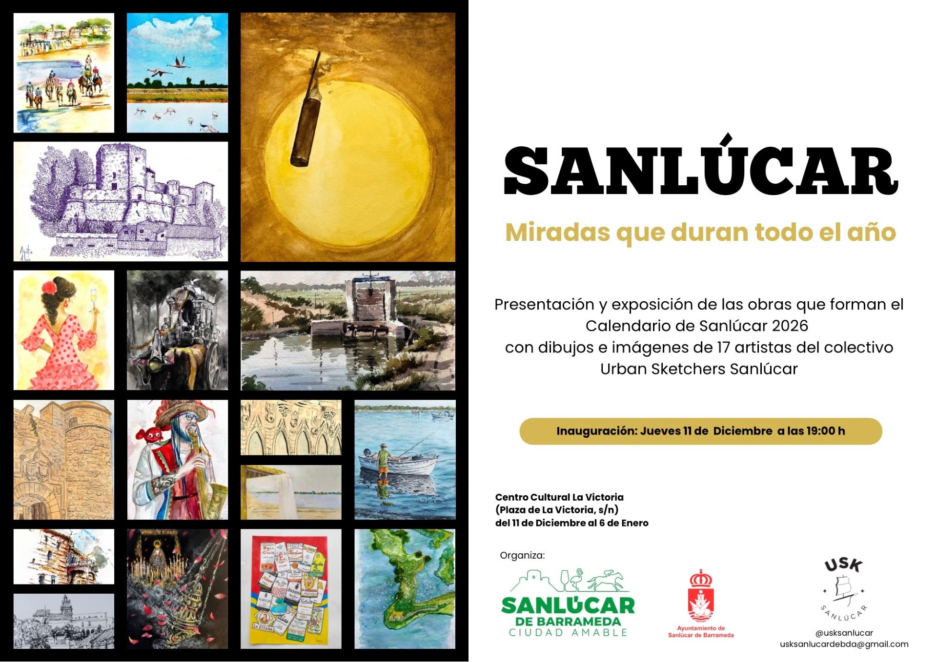 Exposición 'Sanlúcar, miradas que duran todo el año' de Urban Sketchers Sanlúcar