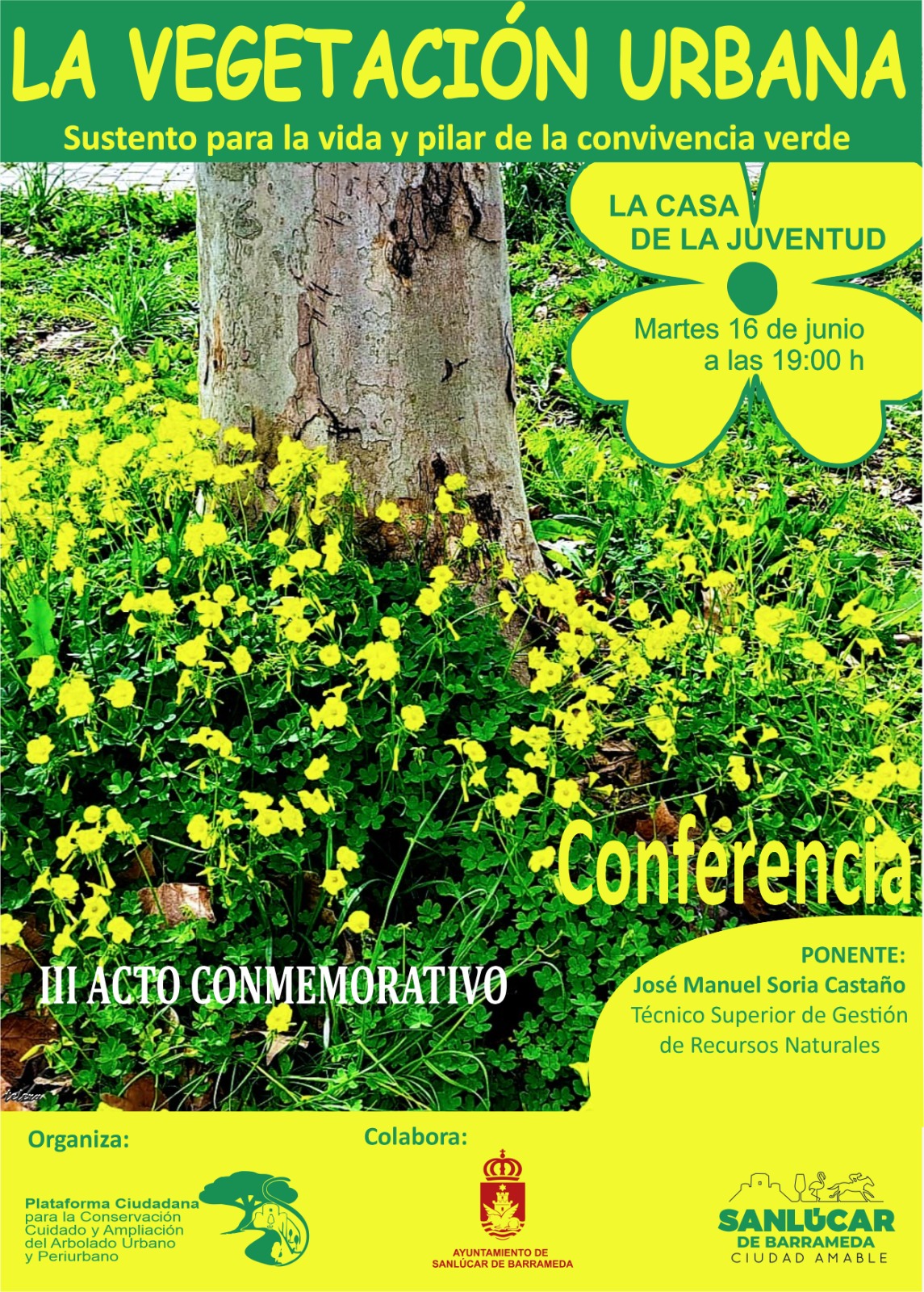 Conferencia 'La vegetación urbana, sustento para la vida y pilar de la convivencia verde'