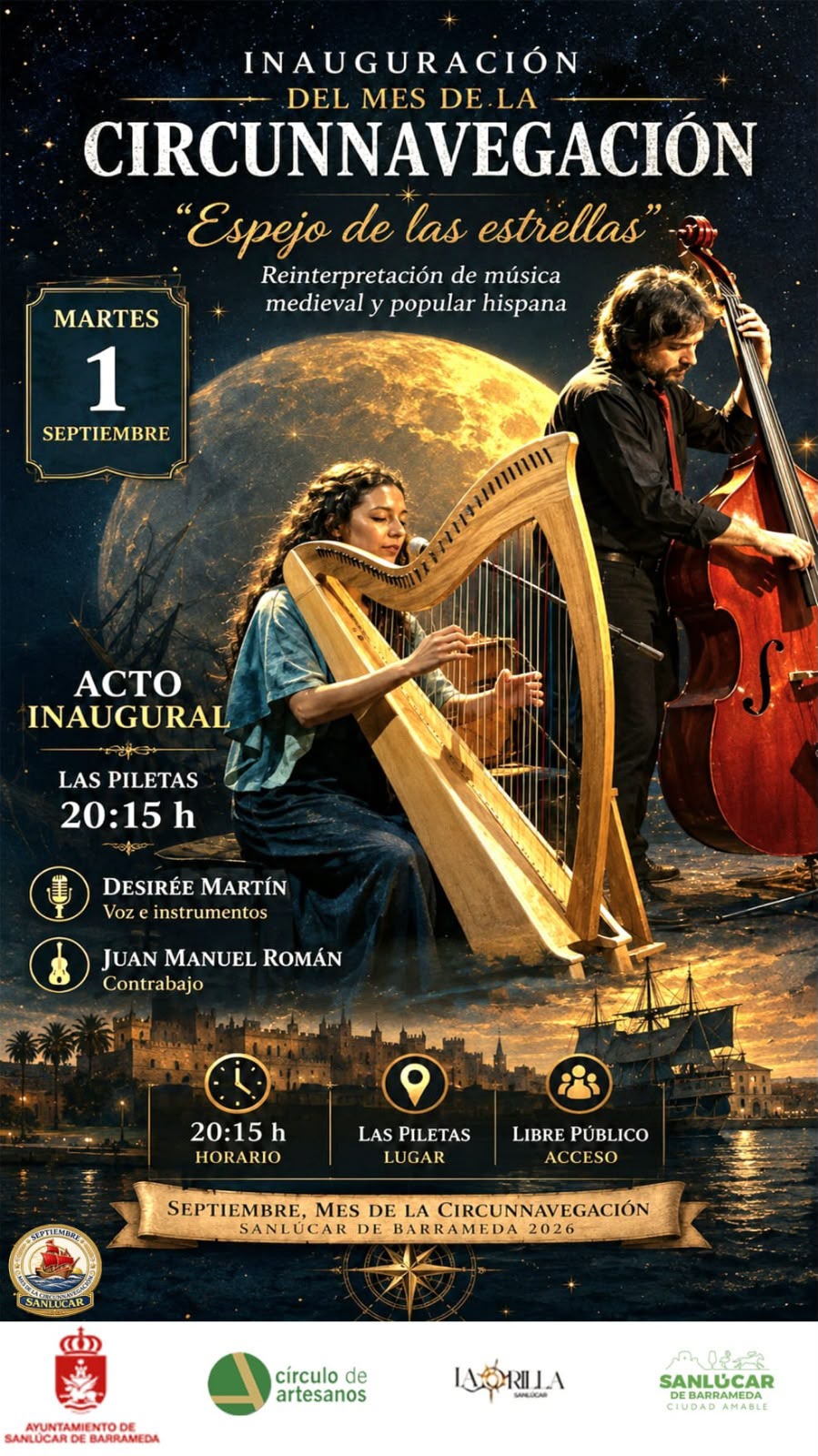 Inauguración del mes de la Circunnavegación: 'Espejo de las estrellas'. Reinterpretación de música medieval y popular hispana.
