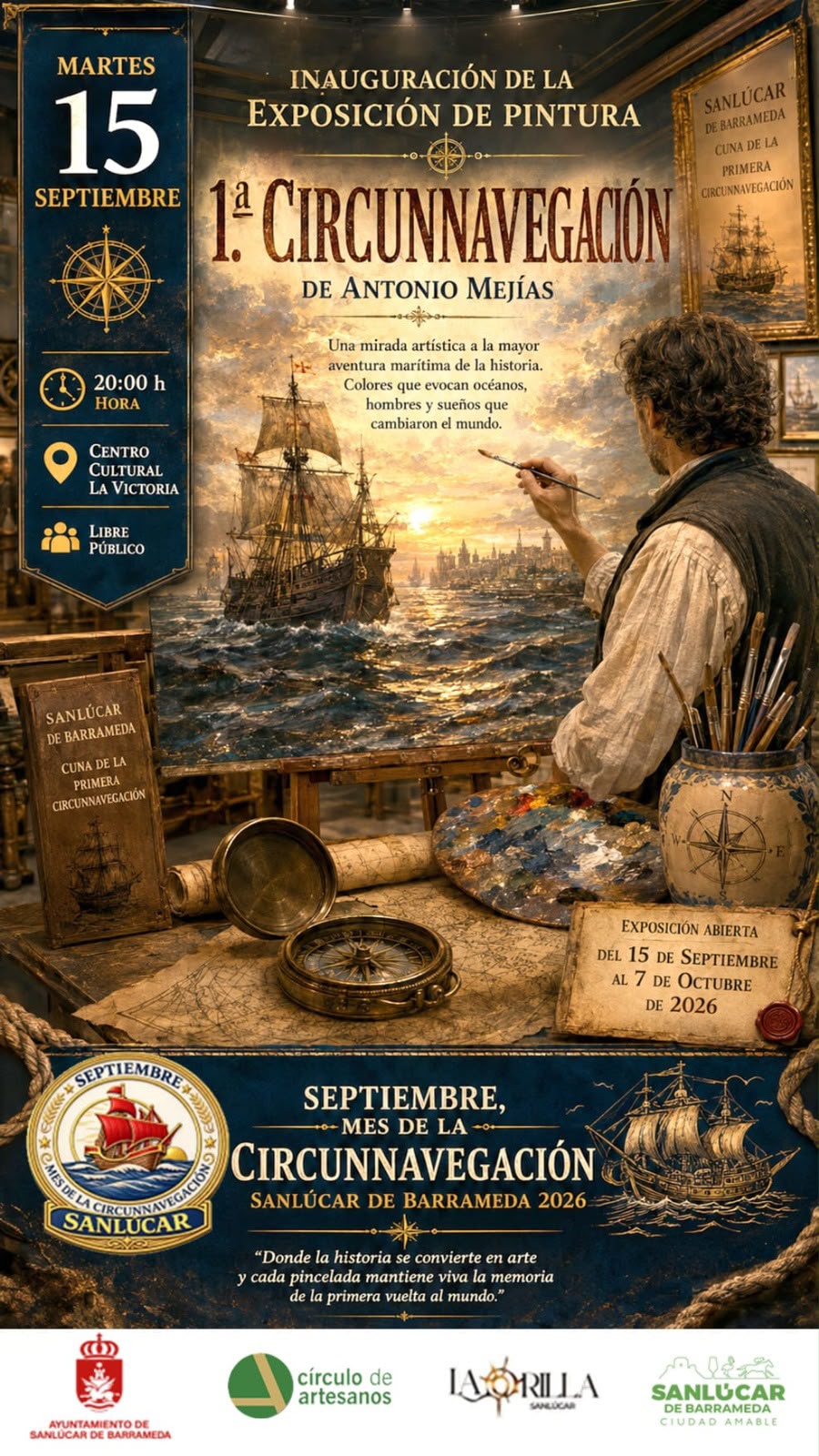 Inauguración de la exposición de pintura de Antonio Mejías