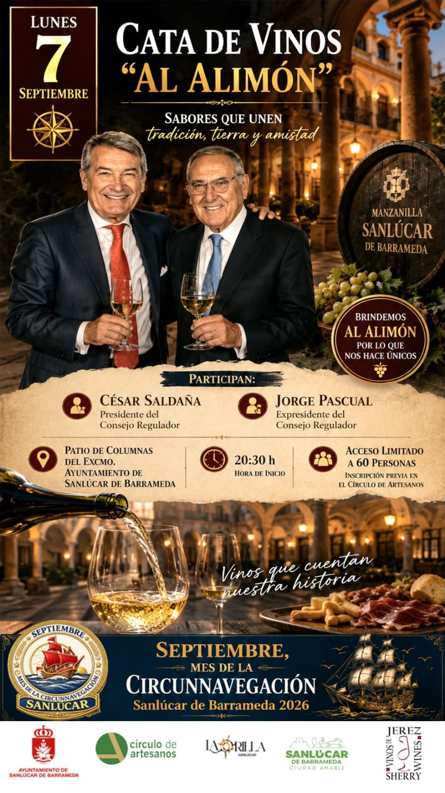 Cata de vinos 'al limón', guiada por César Saldaña y Jorge Pascual