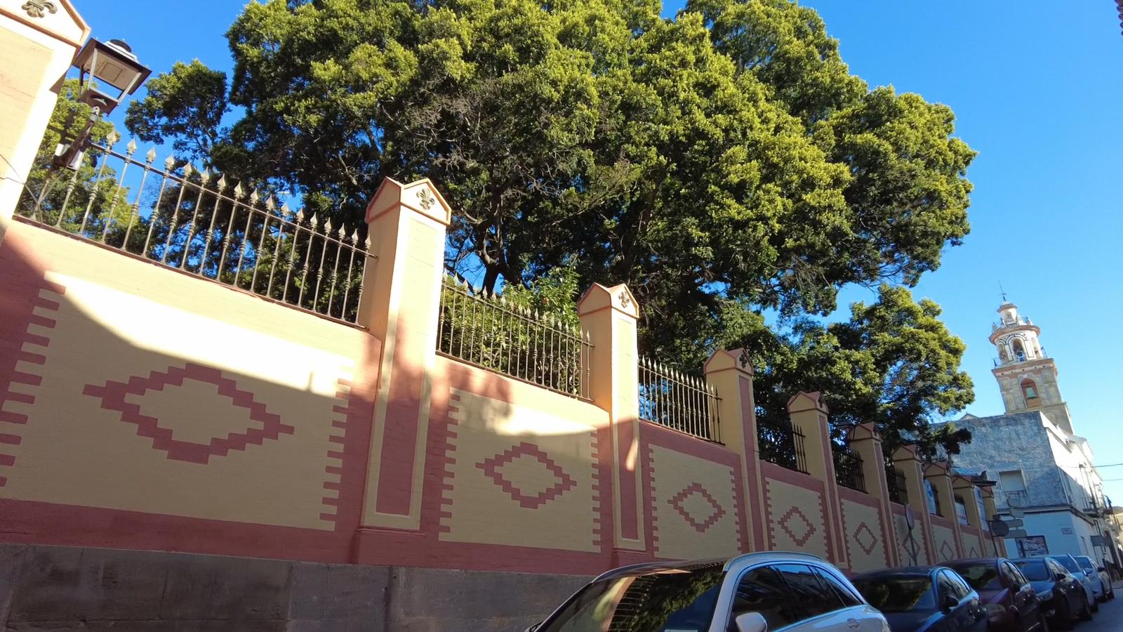 Estado del recuperado muro perimetral del Palacio